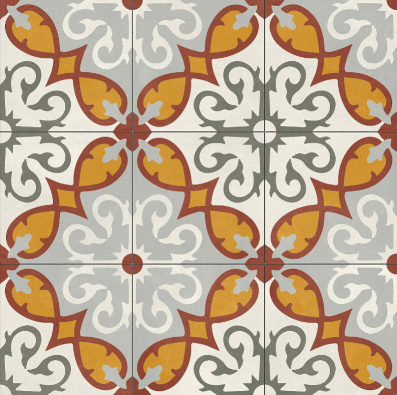 Jardin Calendula patterned tile