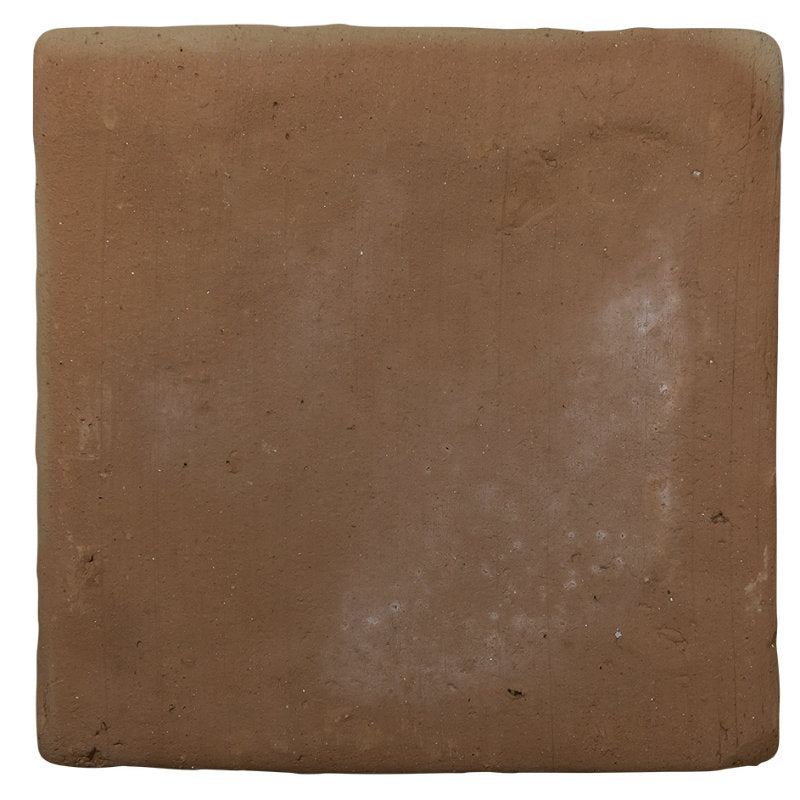Square terracotta tile close up