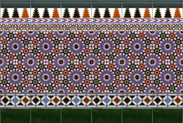 Medina tile Zocalo wall